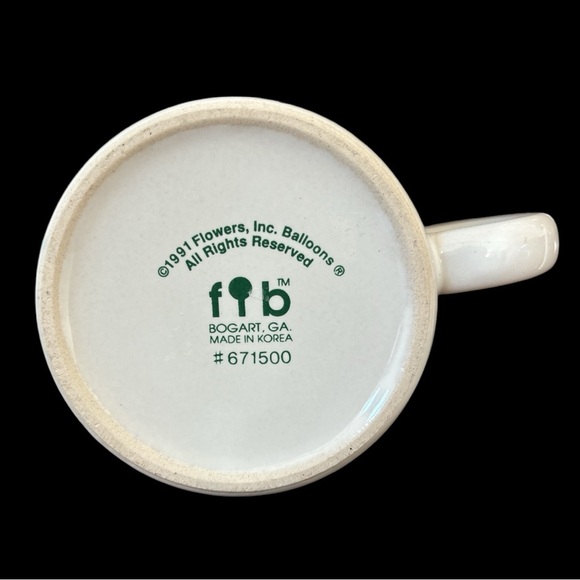 Jane Bowen Hydrangea Coffee/Tea
Mug by Flowers Inc Balloons 1991 12 oz Set of 2 - Picture 2 of 3